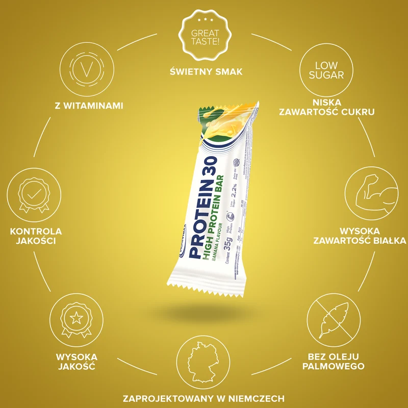 Protein 30 Protein Riegel (24x35g) - Banane