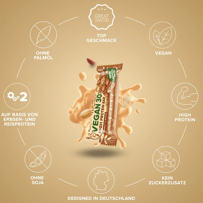 Vegan 30 Protein Riegel (24x35g) - Peanut