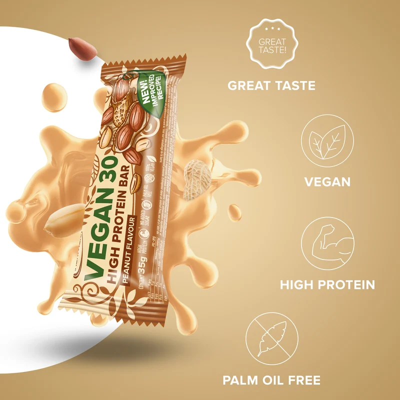 Vegan 30 Protein Riegel (24x35g) - Peanut