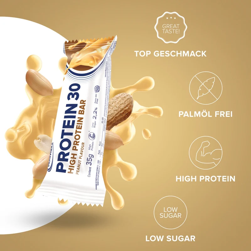 Protein 30 Protein Riegel (24x35g) - Erdnuss