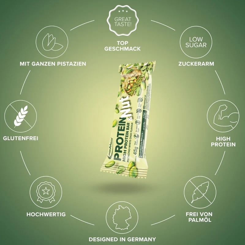 Protein & Nut (24x45g) - Pistachio White Choc