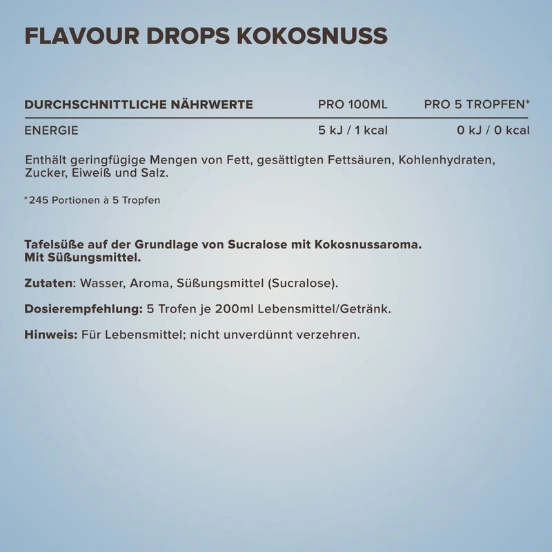 Flavour Drops (50ml) - Kokos