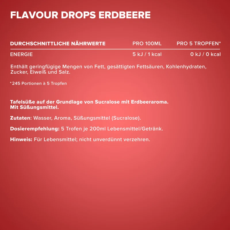 Flavour Drops (50ml) - Erdbeere