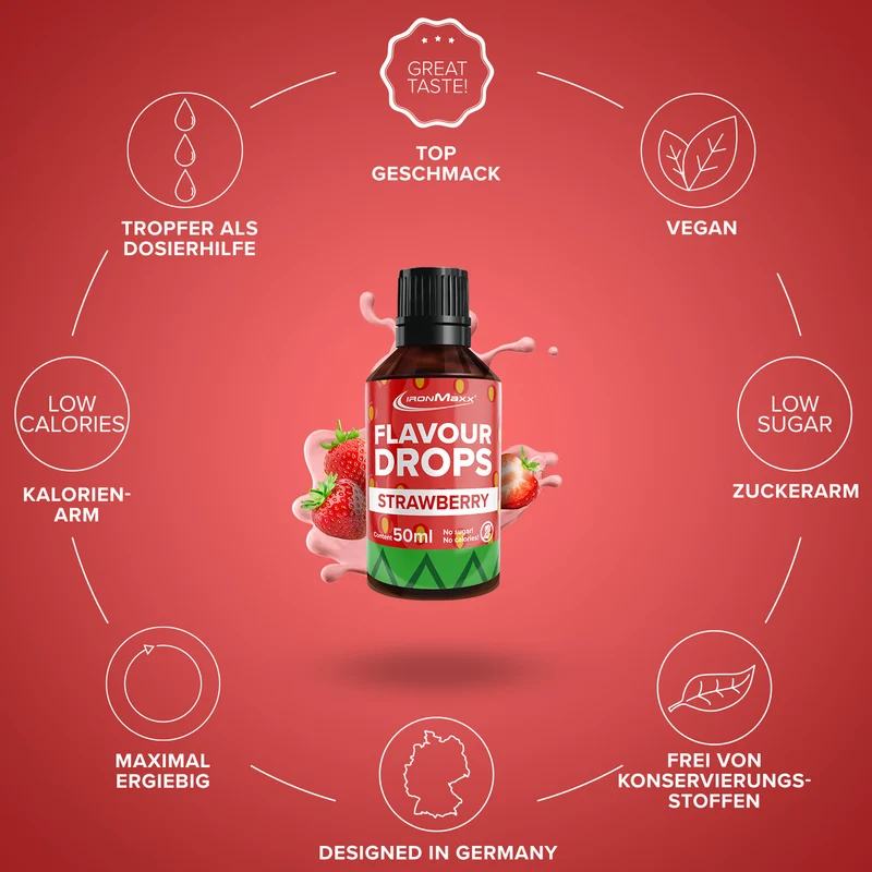 Flavour Drops (50ml) - Erdbeere
