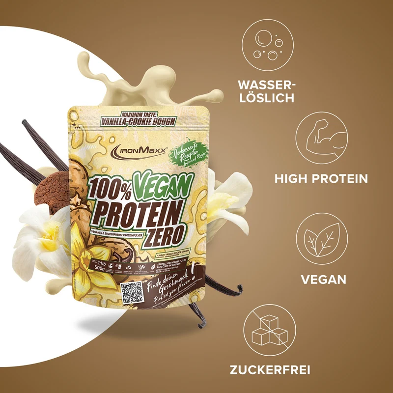 100% Vegan Protein Zero (500g) - Vanilla Cookie Dough