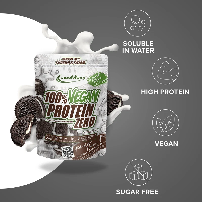 100% Vegan Protein Zero (500g) - Cookies & Cream