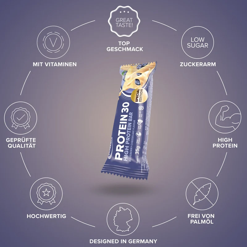 Protein 30 Protein Riegel (35g) - Blueberry Cheesecake
