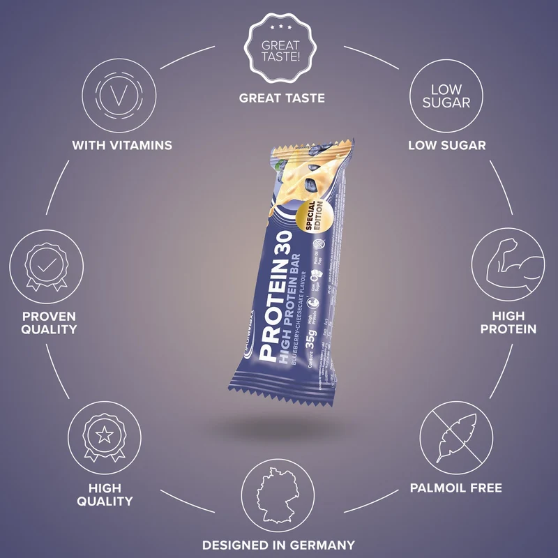 Protein 30 Protein Riegel (35g) - Blueberry Cheesecake