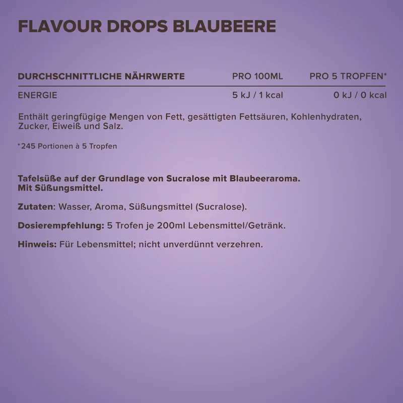 Flavour Drops (50ml) - Blaubeere