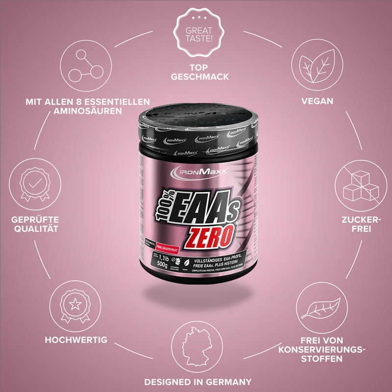 100% EAAs Zero (500g) - Pink Grapefruit