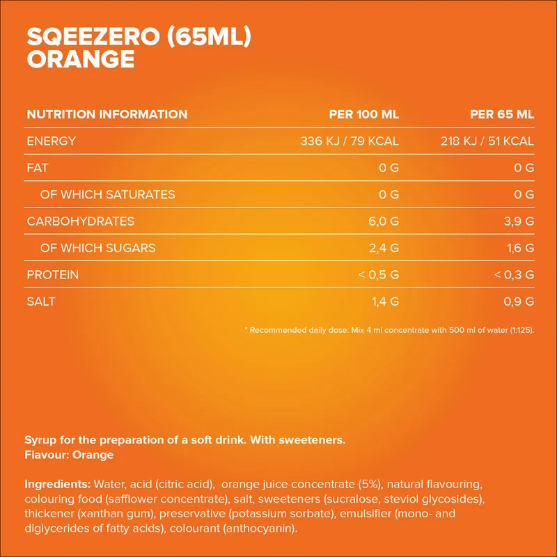SqueeZero (65ml) - Orange