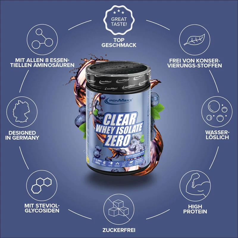 Clear Whey Isolate ZERO (400g) - Blueberry Ice Tea