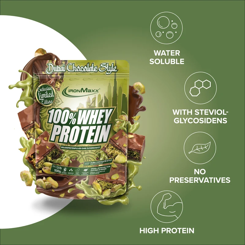 100% Whey Protein (500g) - Dubai Chocolate Style