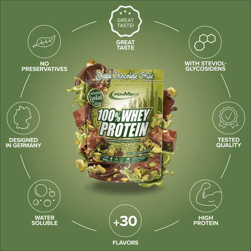 100% Whey Protein (500g) - Dubai Chocolate Style