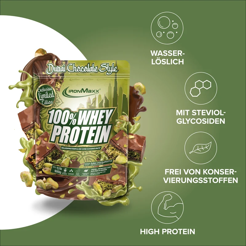 100% Whey Protein (500g) - Dubai Chocolate Style
