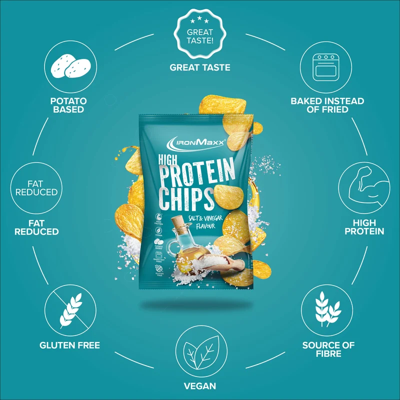 High Protein Potato Chips (60g) - Salt & Vinegar