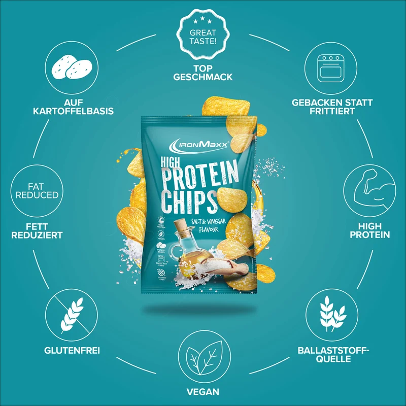High Protein Potato Chips (60g) - Salt & Vinegar