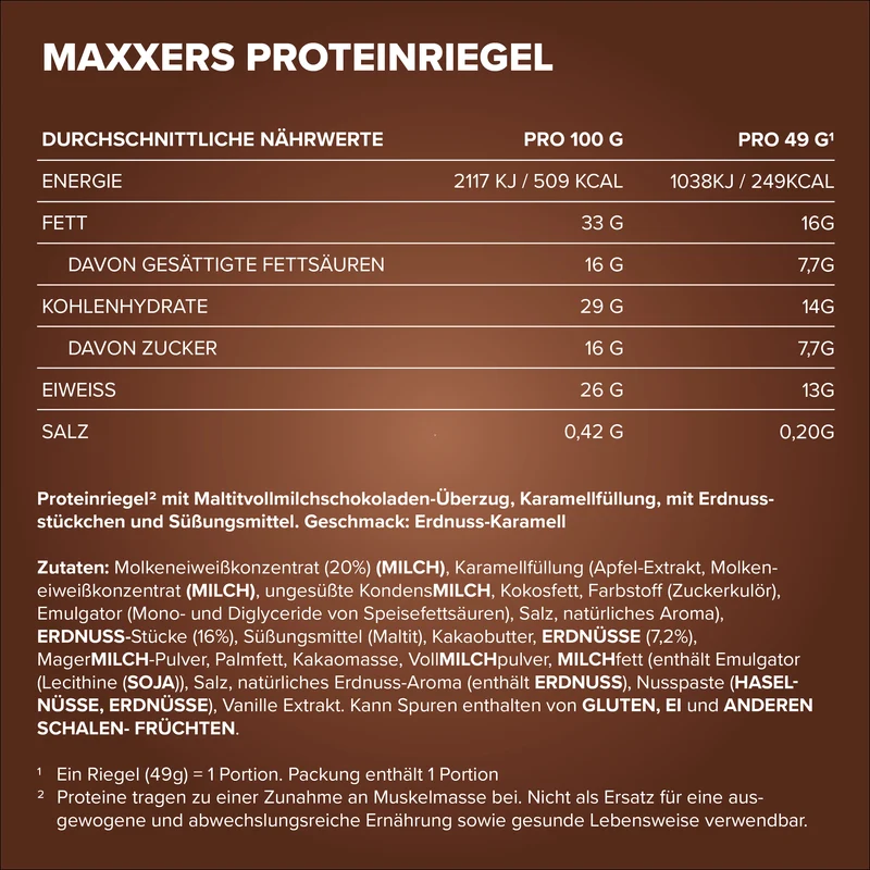Maxxers (49g) - Peanut Caramel