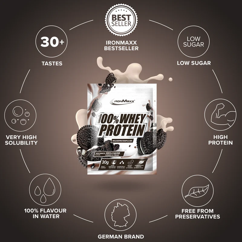 100% Whey Protein (10x30g) - Cookies & Cream