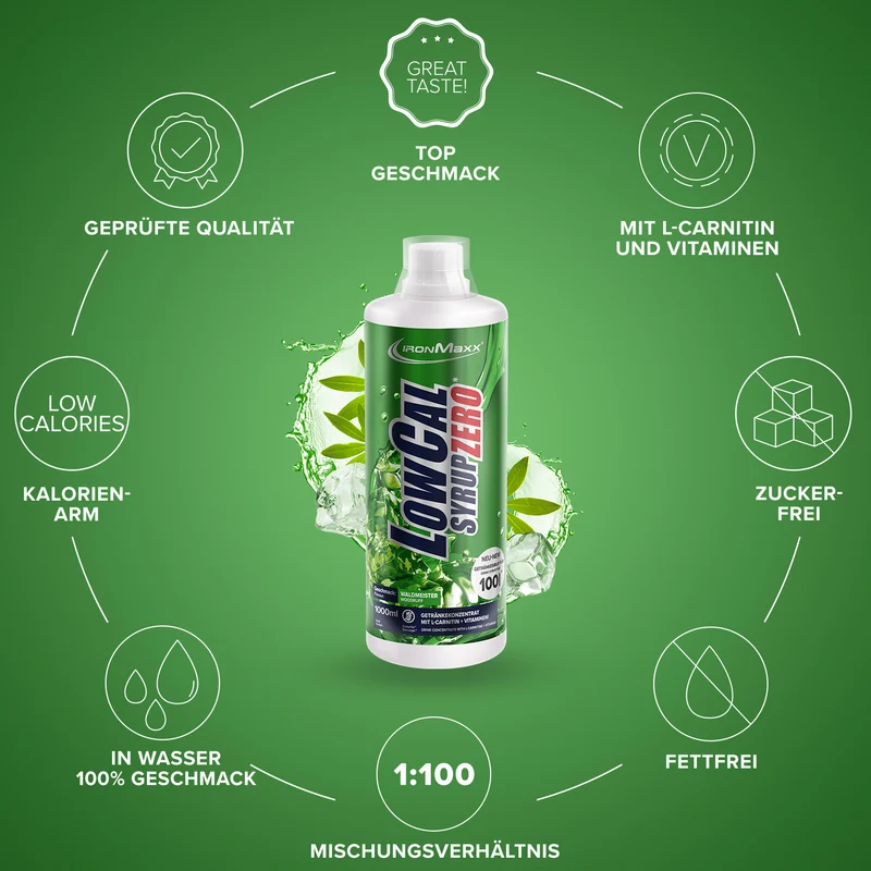 LowCal Syrup Zero (1000ml) - Waldmeister
