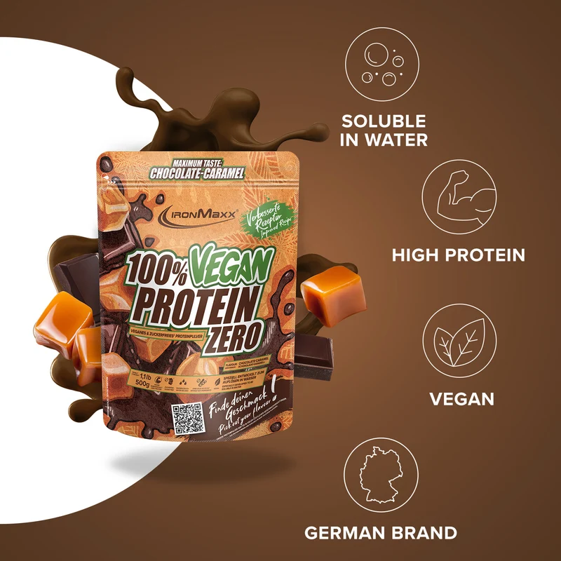 100% Vegan Protein Zero (500g) - Chocolate Caramel