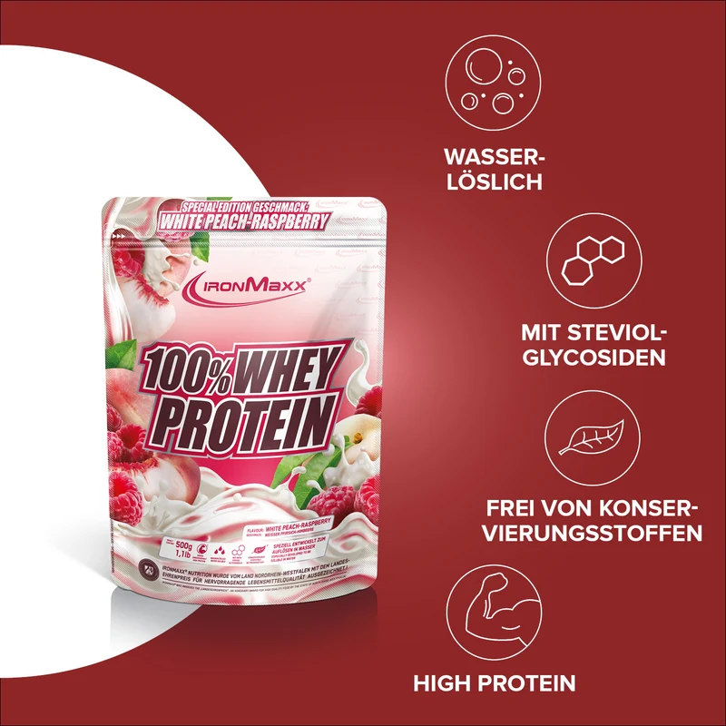 100% Whey Protein (500g) - White Peach Raspberry (Special Edition)