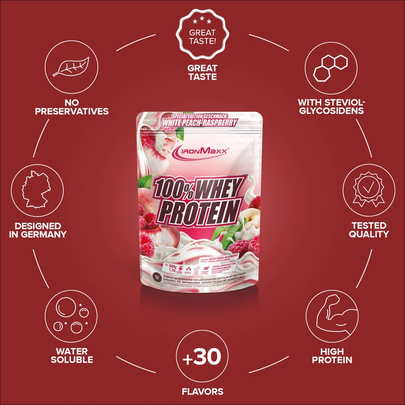 100% Whey Protein (500g) - White Peach Raspberry (Special Edition)