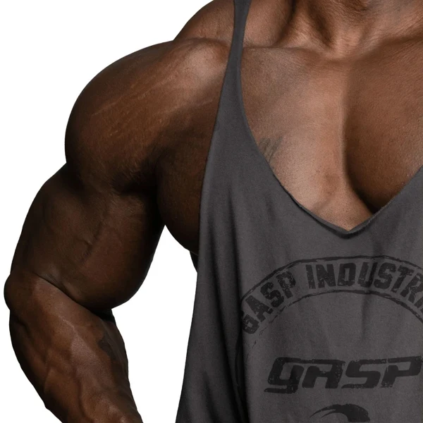 GASP STRINGER TANK TOP, Grey