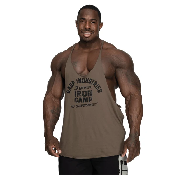 GASP STRINGER TANK TOP, Washed Green