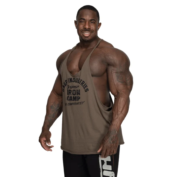 GASP STRINGER TANK TOP, Washed Green
