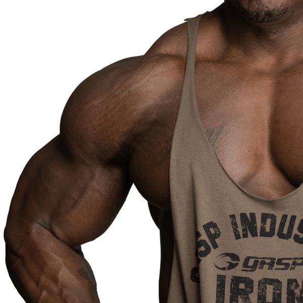 GASP STRINGER TANK TOP, Washed Green