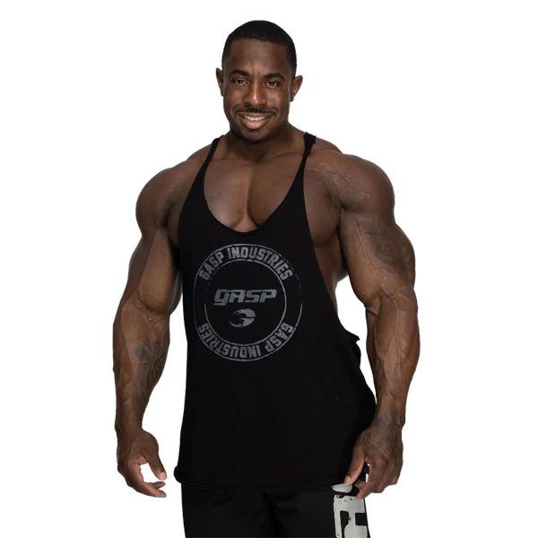 GASP STRINGER TANK TOP, Black