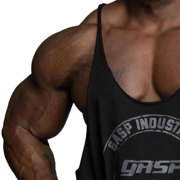 GASP STRINGER TANK TOP, Black