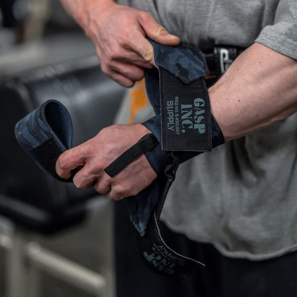 GASP HEAVY DUTY WRIST WRAPS 18", Black Camo