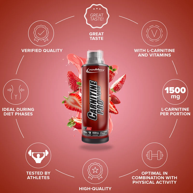 Carnitine Pro Liquid (500ml) - Erdbeere