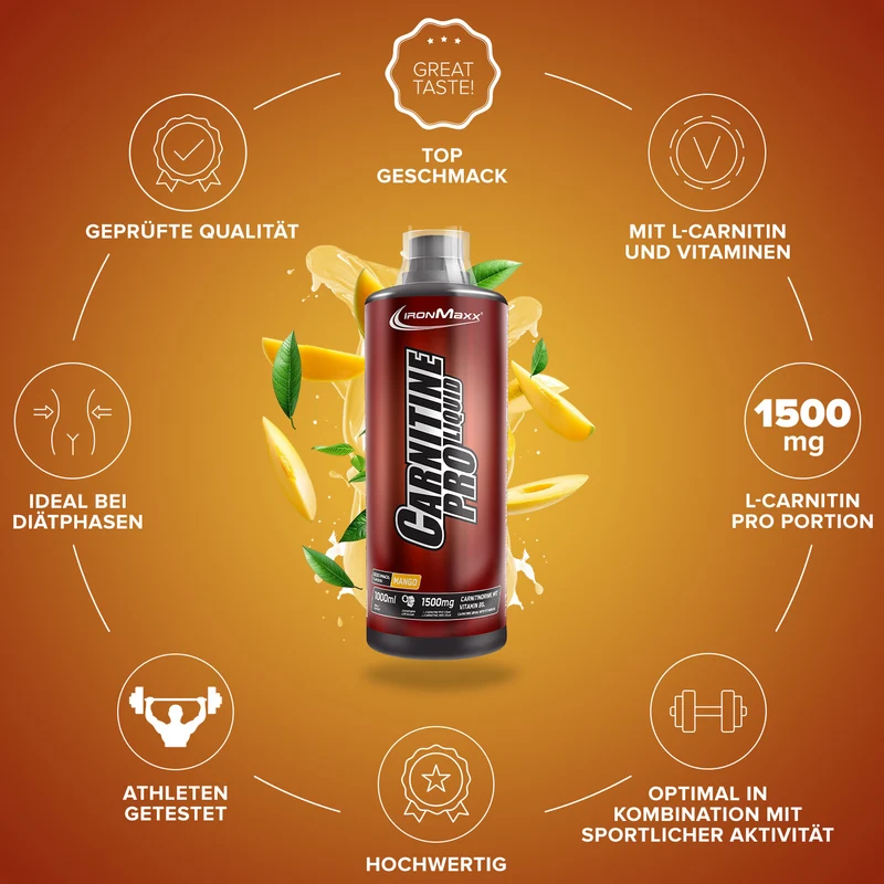 Carnitine Pro Liquid (1000ml) - Mango