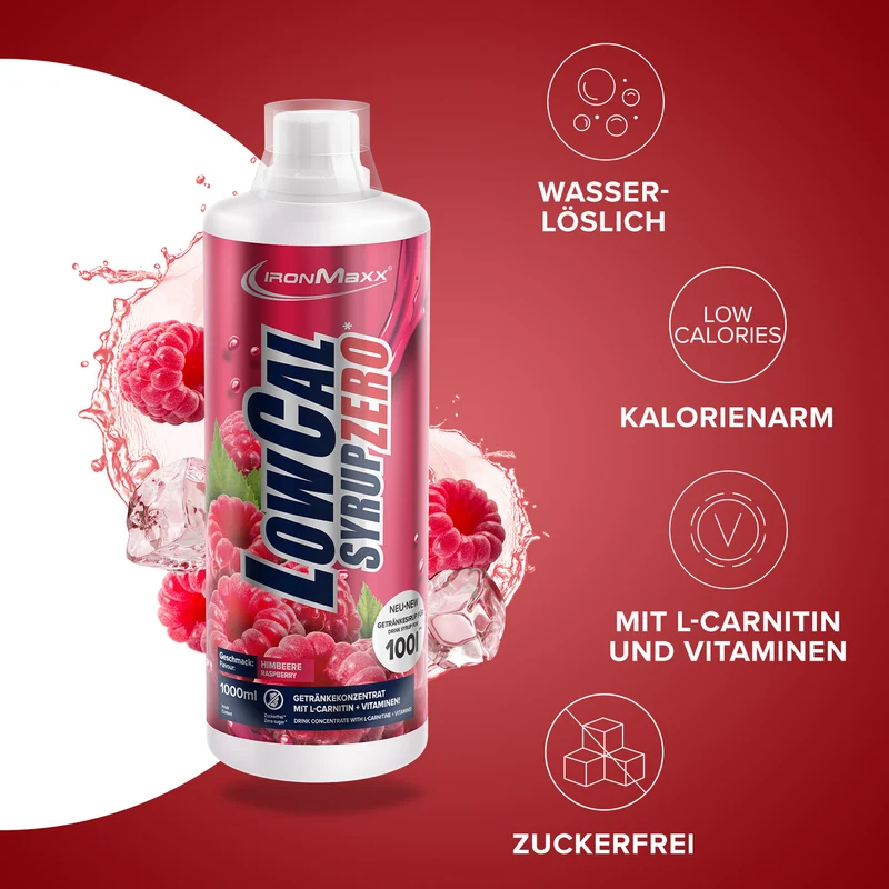 LowCal Syrup Zero (1000ml) - Himbeere