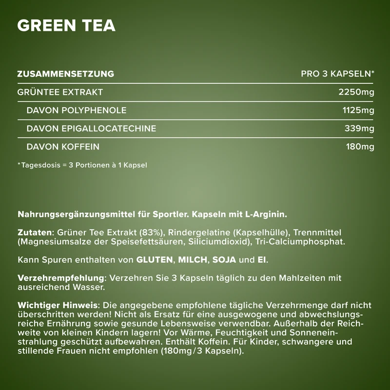 Green Tea - 130 Kapseln