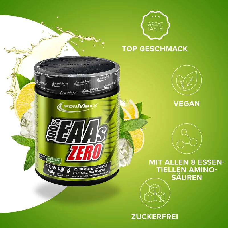 100% EAAs Zero (500g) - Lemon Minze