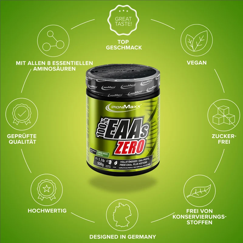 100% EAAs Zero (500g) - Lemon Minze