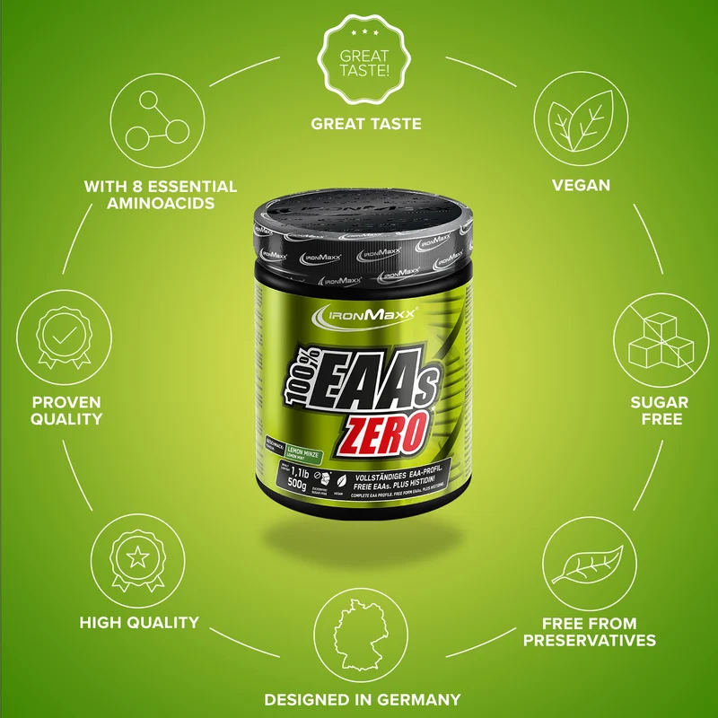 100% EAAs Zero (500g) - Lemon Minze