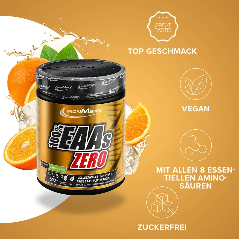 100% EAAs Zero (500g) - Sunny Orange