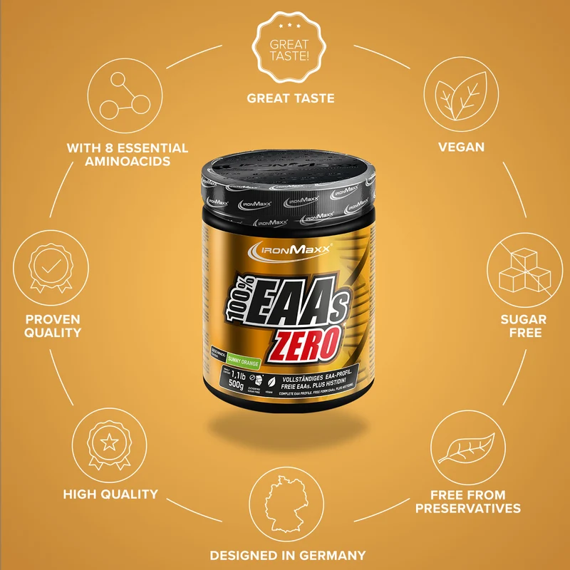 100% EAAs Zero (500g) - Sunny Orange