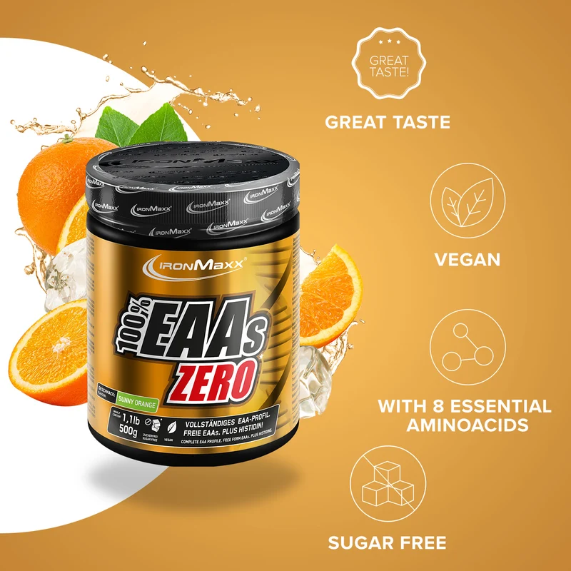 100% EAAs Zero (500g) - Sunny Orange