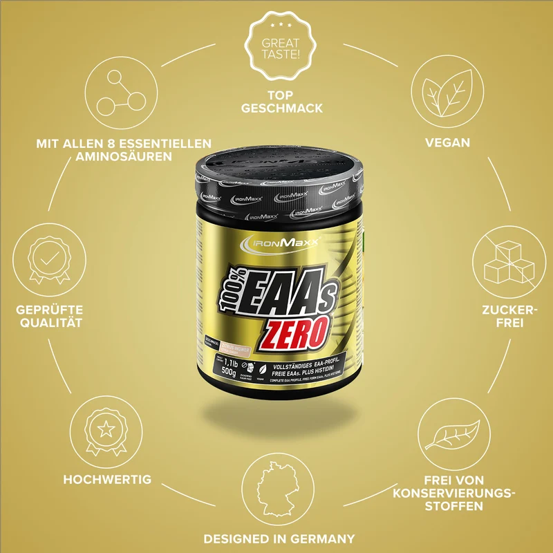 100% EAAs Zero (500g) - Zitrus-Ingwer