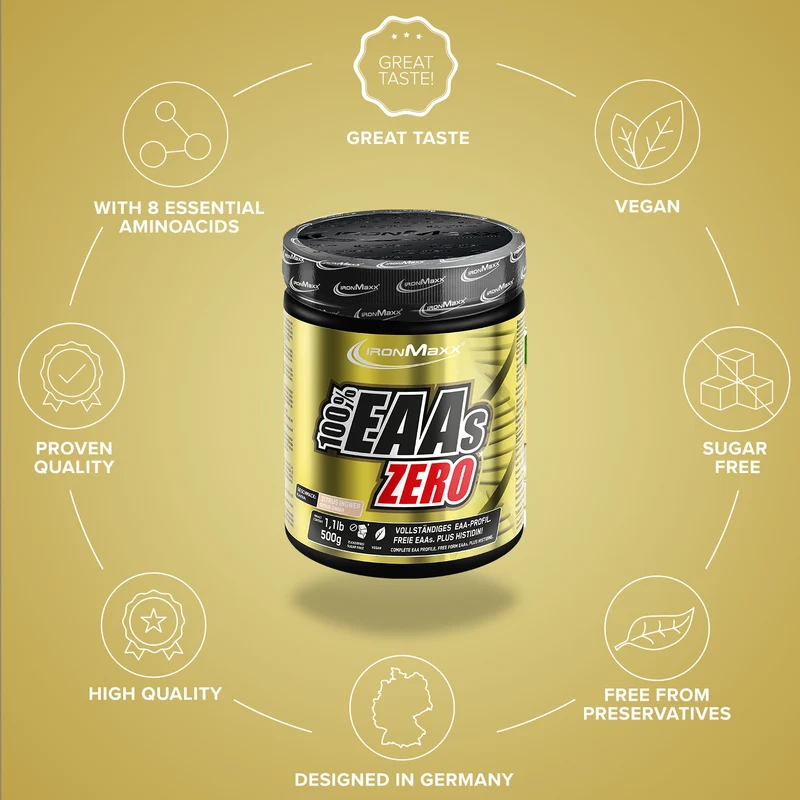 100% EAAs Zero (500g) - Zitrus-Ingwer