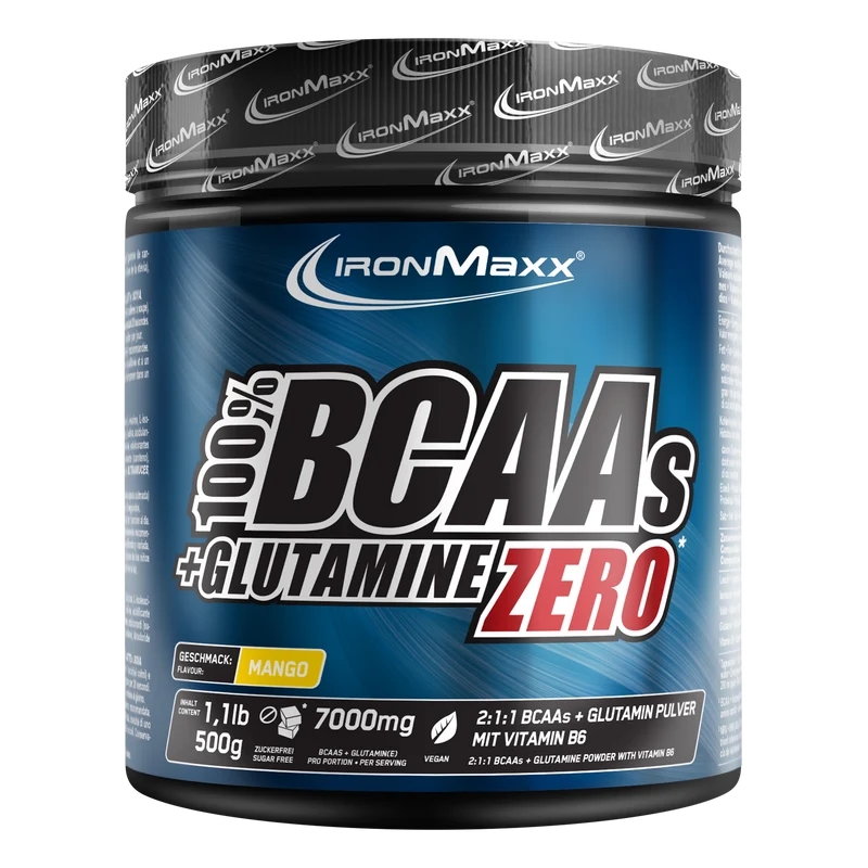 100% BCAAs + Glutamine Zero (500g) - Mango