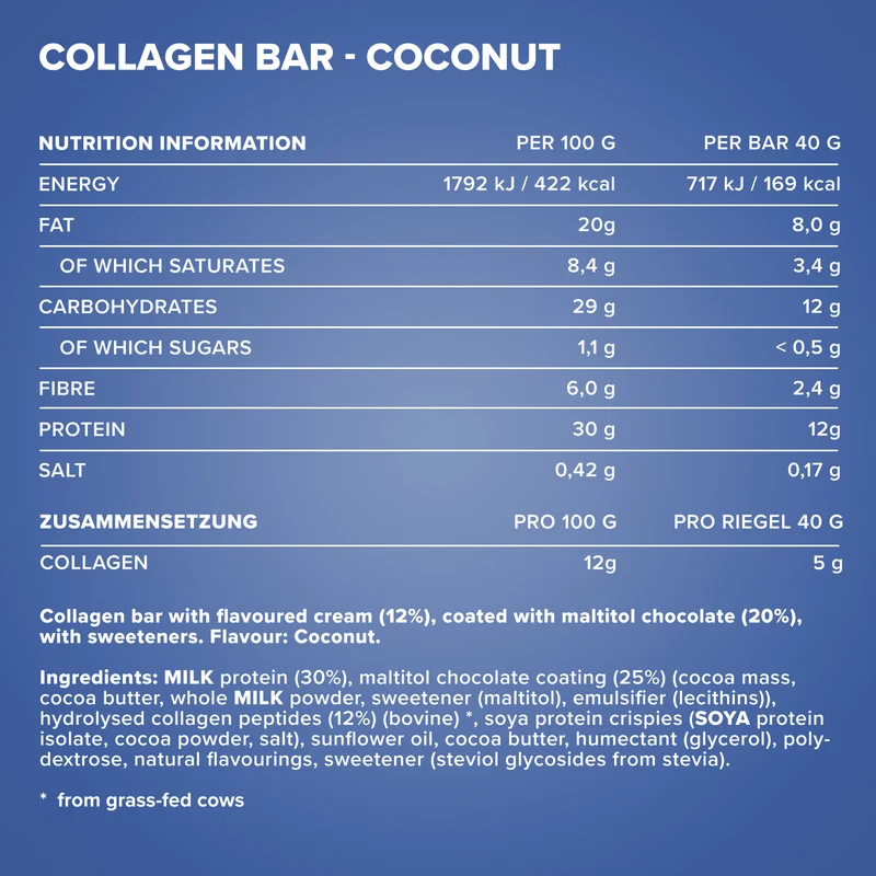 Collagen Bar (12x40g) - Coconut