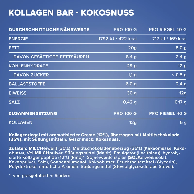 Collagen Bar (12x40g) - Coconut