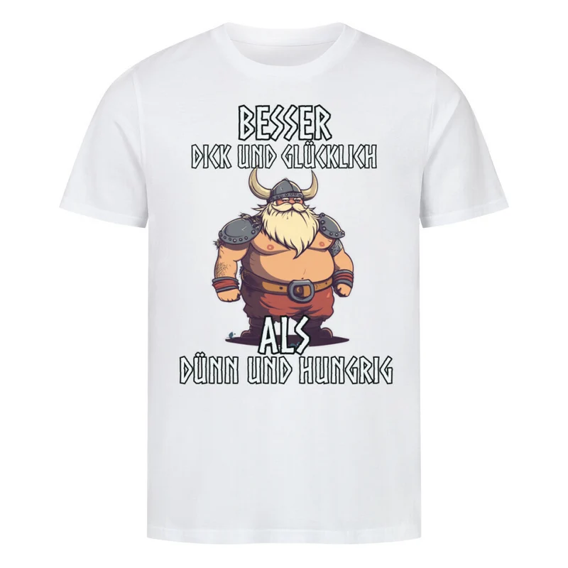 Dick und Glücklich - Herren Premiumshirt